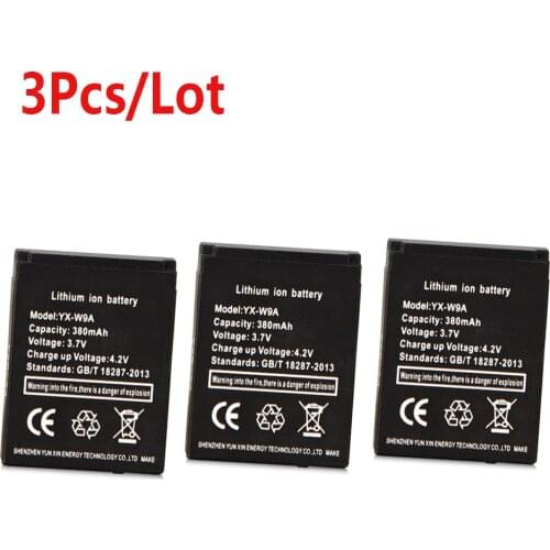GOLDFOX Dropshipping & Wholesale 3Pcs/Lot Battery For DZ09 Smart Watch 7V 380mAh Rechargeable Li-on Watch battery