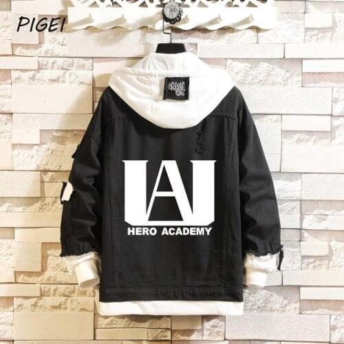 Anime Boku No Hero Academia Cosplay Jackets Mens My Hero Academia Harajuku Casual Hooded Hoodies Sweatshirts Coat for Boys