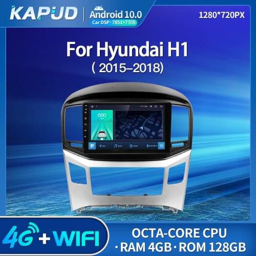 Kapud Android 10.0 Car Multimedia Player For Hyundai H1 2 2015-2018 Radio 9" Stereo BT GPS Wifi Octa-Core Navigation