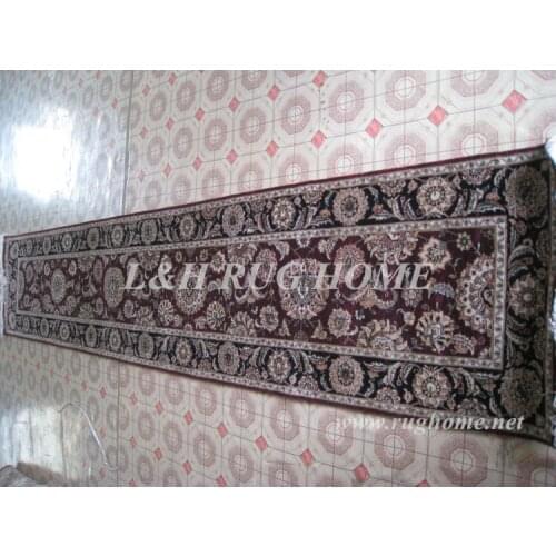 Free shipping 2.5'x12' 160 Line persian woolen carpet , hand knotted persian runner Oriental handmade Persian Rug mixed colors
