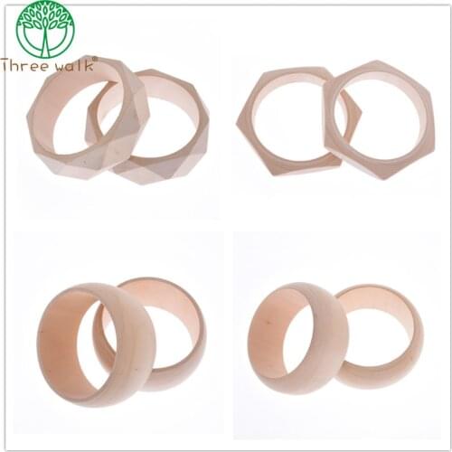 Handmade Natural Unfinished Wooden Cuff Bangle Bracelet Wood DIY Craft Jewelry