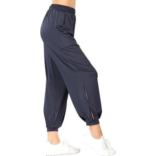 Quick Dry Stretch Breathable Womens Yoga Pants Summer Thin Wide Leg Loose Harem Pant Outdoor Fitness Running Sports Trousers