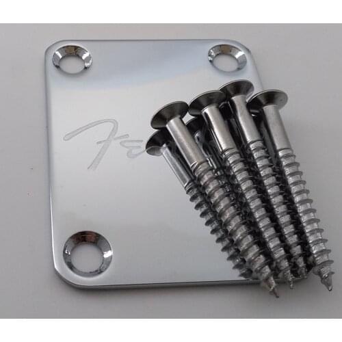Custom Chrome Guitar Neck Plate For ST TL Guitar well