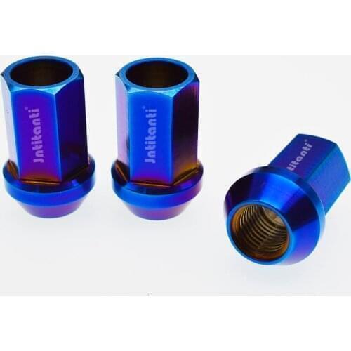 Cone seat open end Gr5 titanium hub nuts m12*1.5*35