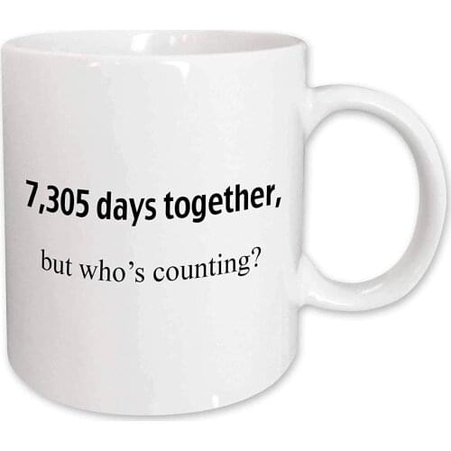 7 305 Days Together But Whos Counting Happy 20th Anniversary Ceramic Mug, 11-Ounce
