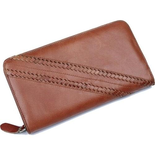 Luxury Business Bifold Men Genuine Leather Wallet With Zipper Coin Pocket Card Holder Male Multifunctional Purse Man Clutch Bag