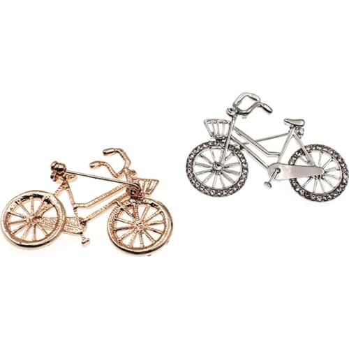 Cool Bike Brooches For Women Girls Small Bicycle Model Brooch Pins Scarf Buckle Suit Garment Accessory