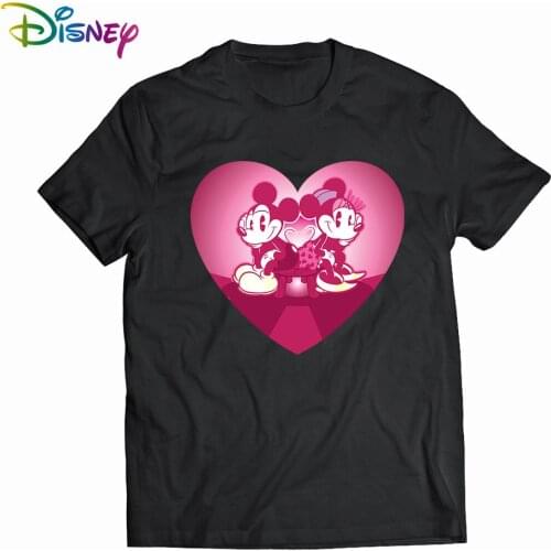 New style printing Harajuku summer casual womens T-shirt Ulzzang streetwear Kawai Mickey Minnie print Disney T-shirt