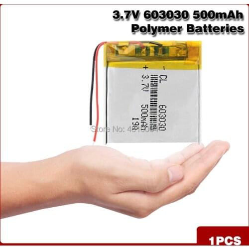 3.7 V 603030 500mAh Li Polymer Li-po Battery Rechargeable 3.7v Voltage Pcb Charge Protected Lithium Li-ion Battery