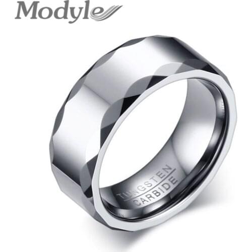 Modyle New Fashion Tungsten Ring White Mens jewelry Wedding Ring Never Fade