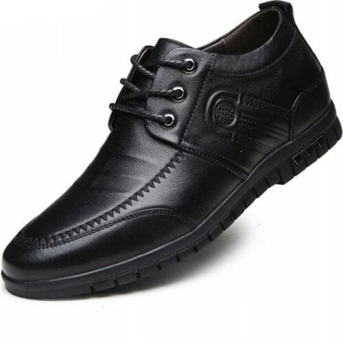 Casual Genuine Leather Shoes Men Invisibly 6CM Elevator Shoes Man New Handmade Breathable Height Increasing Hidden Heels Loafer