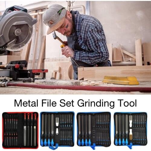 20Pcs Metal Hand File Set Kit Multi Repair Tools Metal Files Durable Portable Grinding Polishing Tool for Carpenters Workers