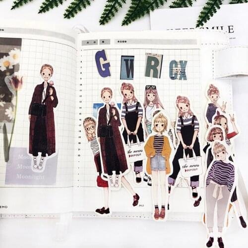 15PCS Young girl Stickers Crafts And Scrapbooking stickers kids toys book Decorative sticker DIY Stationery