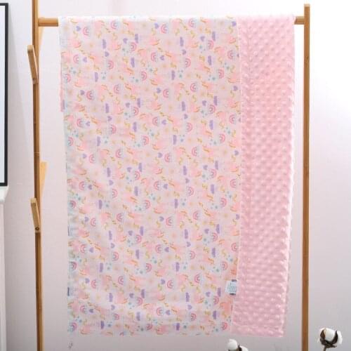 LuMengYi Newborn Blankets Baby Born Blanket Swaddle Wrap Baby Bedding Soft Polyester Fiber 110*75cm Girls Boys Stroller Cover