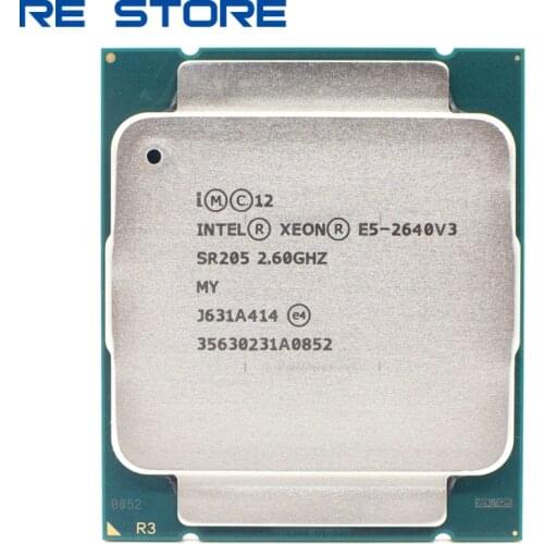 Used Intel Xeon E5 2640 V3 Processor SR205 2.6Ghz 8 Core 90W Socket LGA 2011-3 CPU E5 2640V3
