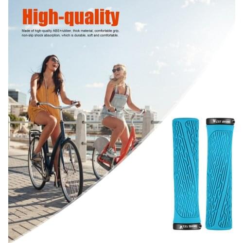 Bicycle Handles Anti-Skid And Shock-Absorbing MTB Bicycle Handlebar Rubber Grips Road Bike Lock On Handle End Grip