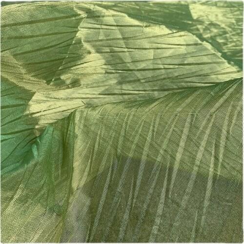 Width 57" Comfortable Simple Streamer Pleated Solid Color Fabric By The Half Yard For Dress Shirt Material