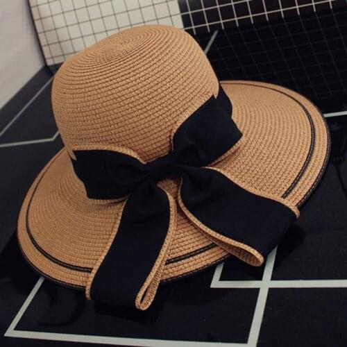 Hat Women Summer New Straw Hat Fashion Versatile Beach Travel Big Edge Sun Hat Foldable Sun Hat 2021