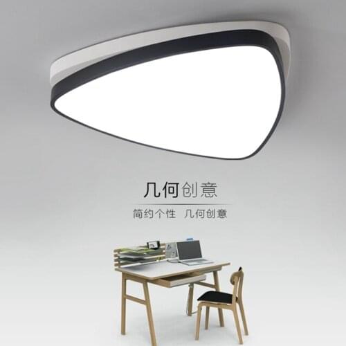 Modern triangle LED panel surface mounted ceiling lamp White/Black bathroom lighting AC110-240V luminarias para