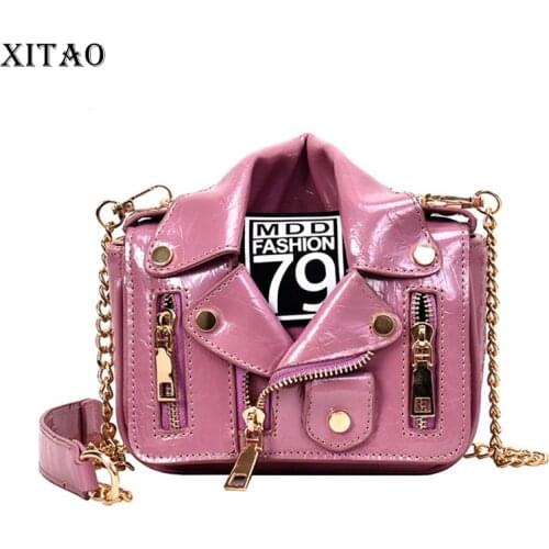 XITAO Chain Bag Korean Fashion One-shoulder Messenger Bag 2021 Summer Patchwork Goddess Fan Casual Style Loose Bangs WMD1602