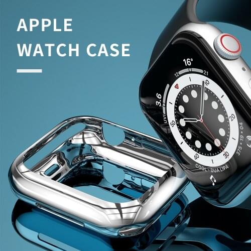 Slim Soft Watch Cover for Apple Watch Case 6 Se 5 44mm 40mm TPU Screen Protector for iWatch Case Series 1 2 3 4 38mm 42mm Bumper