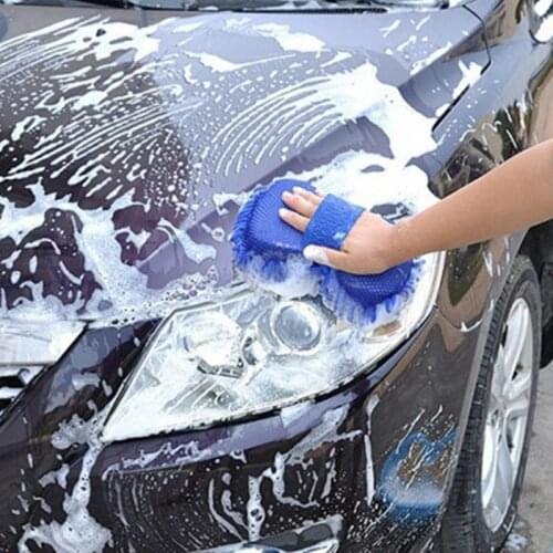 Ultrafine Fiber Chenille Anthozoan Car Wash Gloves Brushes Microfiber Motorcycle Washer Car Care Cleaning Brushes Accessories