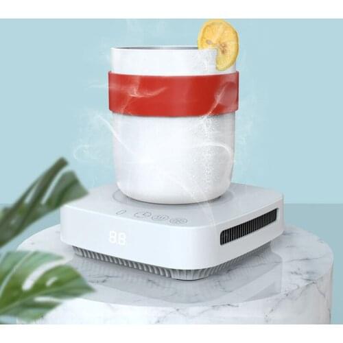 Smart 2 in 1 Cup Cooler Mug Warmer Coffee Tea Drinks Heating and Cooling Beverage Plate Cooling Cup For Water Milk Beer Cocoa