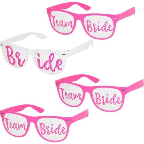 1pc Bachelor Party Team Bride Glasses Bride To Be Sunglasses Bridal Shower Mesh Glasses Wedding Bachelorette Party Photo Props