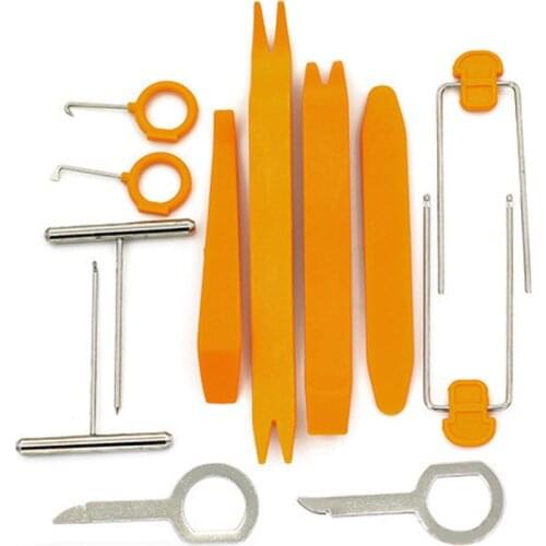 12Pcs/ Plastic Car Radio Door Clip Panel Trim Dash Audio Removal Pry Tool Repairing 1VUY