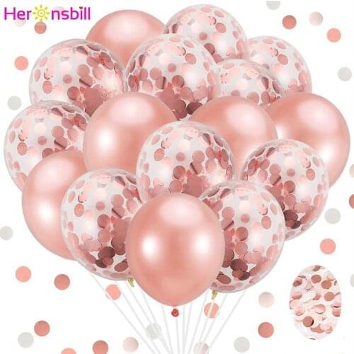 Confetti Latex Mixed Balloons Rustic Wedding Table Decorations Bachelorette Hen Party Kids Adult Birthday Supplies Baby Shower