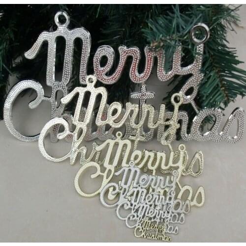 Golden Planting 30pcs Merry Christmas Letter Xmas Tree Pendant Hanging Christmas Ornaments Home Festival Party Supplies