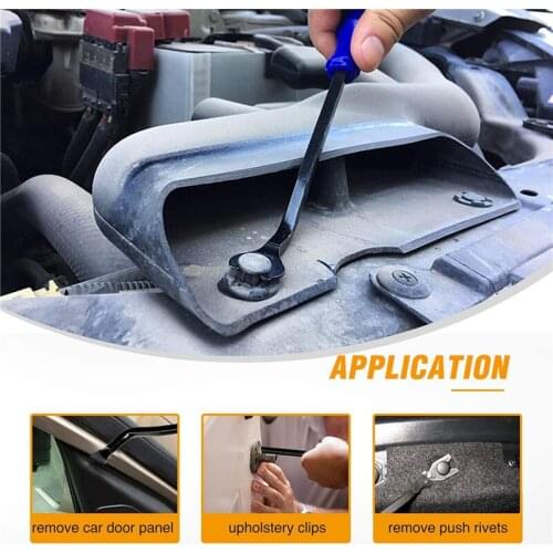 5pcs Car Door Clip Panel Audio Video Dashboard Removal Kit Installer Prying Tool Navigation Disassembly Automobile Nail Puller