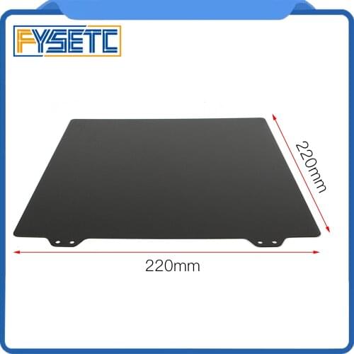 Black Double Sided Textured PEI Spring Steel Sheet 220MM Powder Coated PEI Build Plate For Anet A8 A6 Wanhao I3 Ender-5