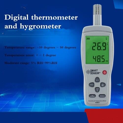 Smart Sensor AS837 Humidity Temperature Meter digital hygrometer humidity meter gauge temperature humidity sensor -10~50C 5%~98