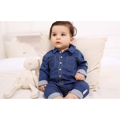 High Quality Baby Girl Boys Denim Rompers Summer Newborn Infant Clothes Toddler Casual Jumpsuit Children Jeans Overalls Roupas