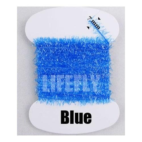 Blue Color, 20 Cards Ice Cactus Chenille, Fly Tying, Jig, Lure Making, Fishing