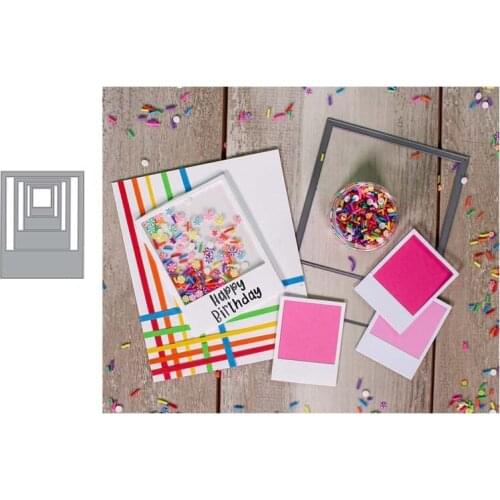 Multiple Photo Frame Shape Metal Cutting Dies Stencil Craft Die Cut Make Mould Decoration Template for Scrapbooking Design Model