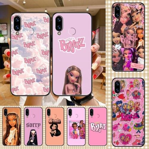 Fashion Lovely Doll Bratz Phone case For Huawei Honor 6 7 8 9 10 10i 20 A C X Lite Pro Play black trend bumper luxury Etui tpu