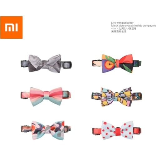 Xiaomi Pidan England Style Cats Bowties Collars Puppy Dogs Cats Bow Tie Lattice Type Necktie Small Cat Puppy Kitty Anti-strangle