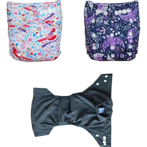 Best Quality Bamboo Charcoal Nappy Antibiosis Baby Cloth Diaper Bamboo Charcol Fiber Inner Pocket Free Gift