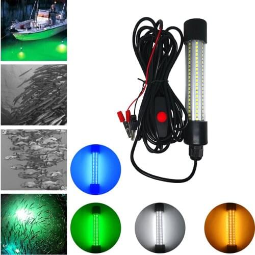 1200LM LED Submersible Fishing Night Light Underwater Fish Lure Bait Finder Lamp