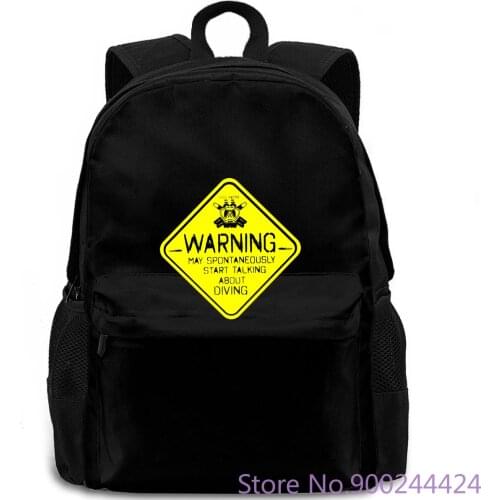 Warning May Talk about Diver Dive Gear Diver Scuba Funny Gift Birthday 2017 New 100% Top Quality backpack