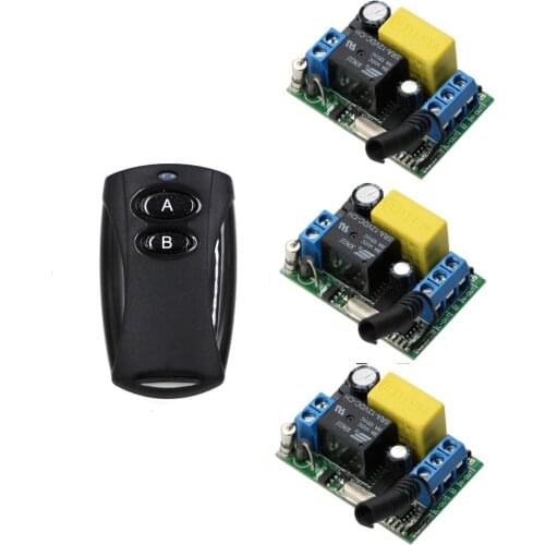 Smart Home AC 220V Wireless Remote Control Switch System RF Remote Light Power Switch 1CH 10A Relay Module Receiver Transmitter