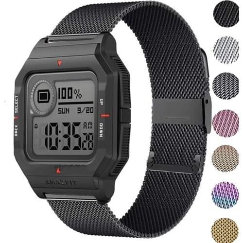 Milanese Metal Strap For Xiaomi Huami Amazfit Neo/Bip/Bip S Smart Watch Band 20MM Replace Wristbands For Amazfit GTR 42MM Corre