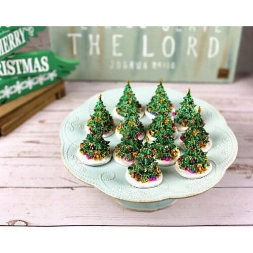 Christmas resin ornaments Christmas tree scene crafts