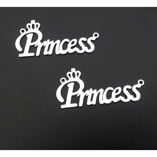 2 Loops Stainless Steel Princess Prince Connector Diy Jewelry Findings Component 30 pcs a lot