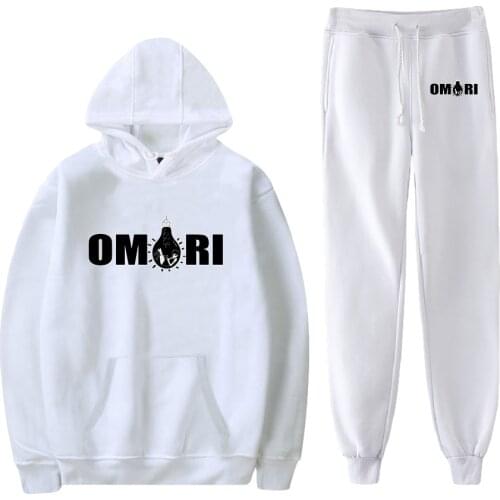 WAWNI Omori Hoodies Casual Sweatshirts Two Piece Suit Cotton Popular Hip Hop Pullover Pants Harajuku Wtreetwear Suit 2021 Sets