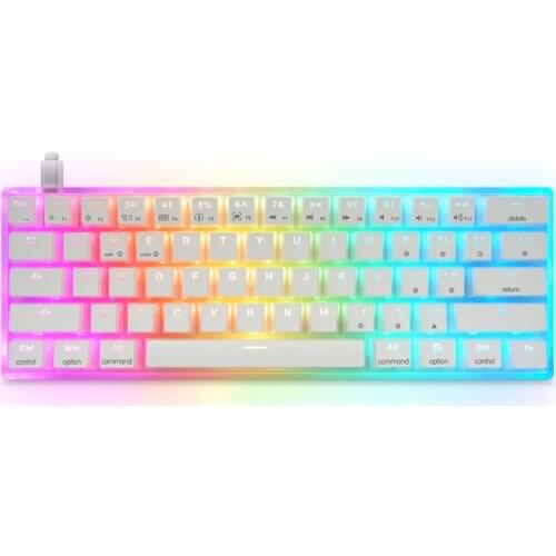 USB Wired Compact RGB Keyboard Waterproof Mini Compact 61 Key Gaming Keyboard
