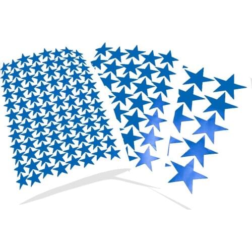 3/5/7cm Die Cut Vinyl Blue Stars Wall Stickers Kids Room Home DIY Wall Art Decals Baby Nursery Bedroom Decor Matte Star Decal