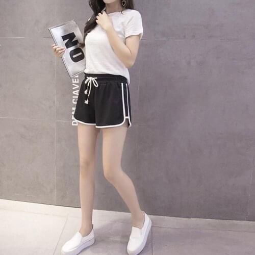 Women Elastic Waistband Drawstring Quick Dry Shorts Sport Fitness Minipants